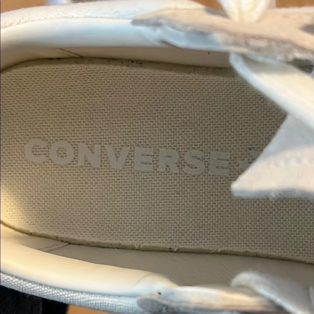 Converse Cream Platform Sneakers with Chunky Sole